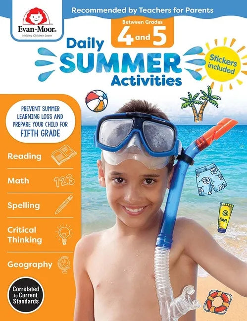Daily Summer Activities: Between 4th Grade and 5th Grade, Grade 4 - 5 Workbook - Paperback