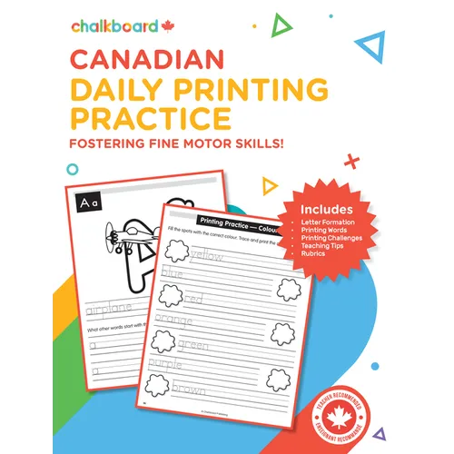 Canadian Daily Printing Practice K-2 - Paperback