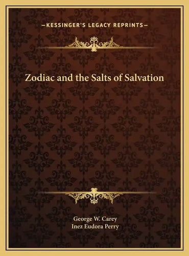 Zodiac and the Salts of Salvation - Hardcover