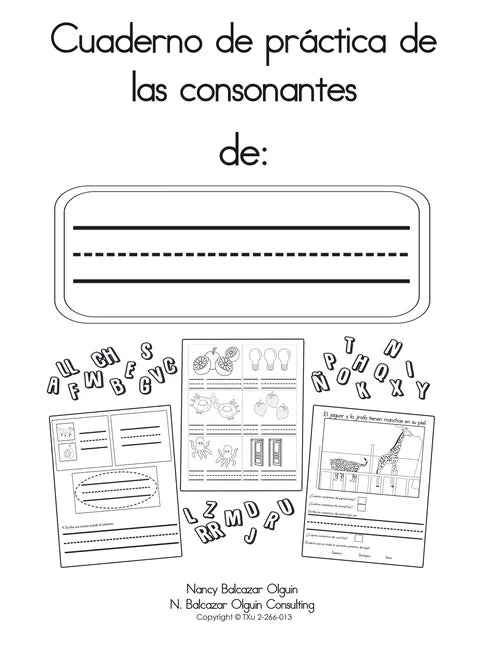 Cuaderno de práctica de las consonantes - Paperback
