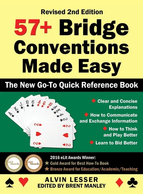 57+ Bridge Conventions Made Easy: The New Go-To Quick Reference Book - Hardcover