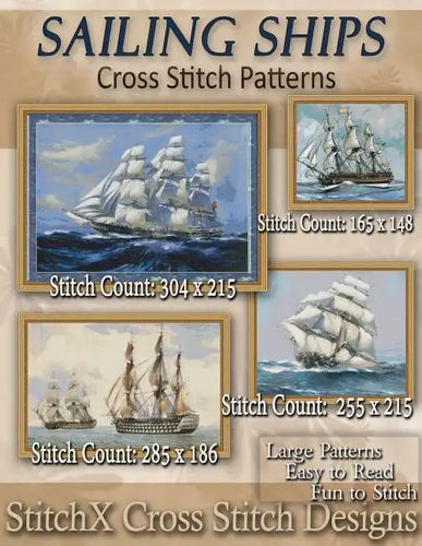 Sailing Ships Cross Stitch Patterns - Paperback