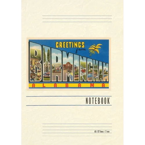 Vintage Lined Notebook Greetings from Birmingham - Paperback