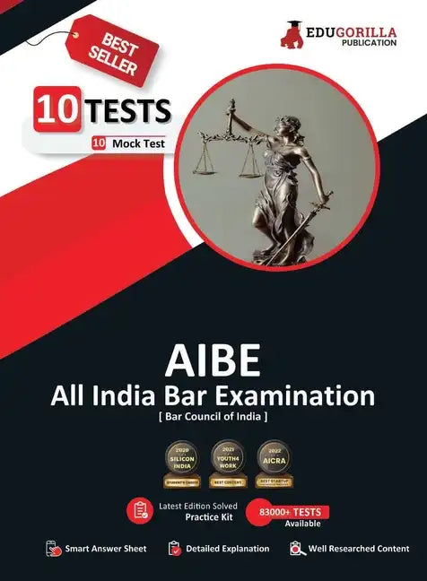 AIBE Book 2023: All India Bar Examination Conducted by Bar Council of India - 10 Full Length Mock Tests (1000 Solved Questions) with F - Paperback