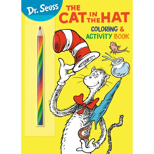 Dr. Seuss: The Cat in the Hat Coloring & Activity Book: Coloring and Activity Book with Rainbow Pencil - Paperback