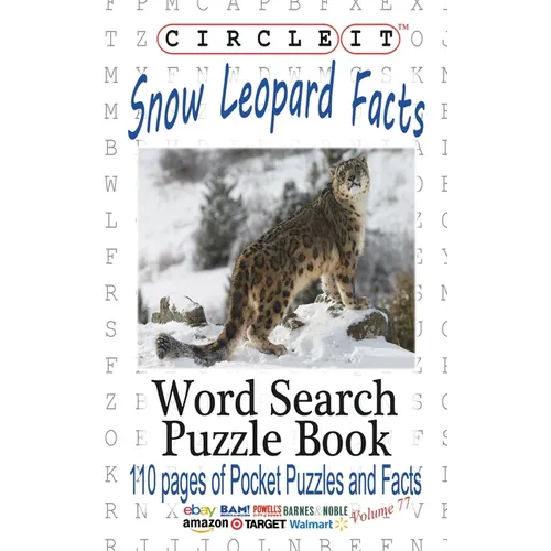 Circle It, Snow Leopard Facts, Word Search, Puzzle Book - Paperback