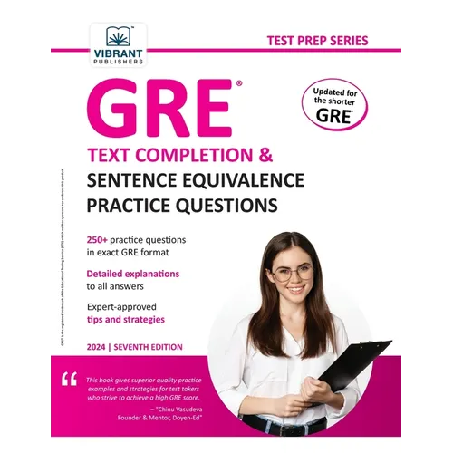 GRE Text Completion and Sentence Equivalence Practice Questions - Paperback