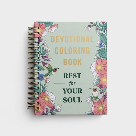 Rest for Your Soul Devotional Coloring Book - Spiral