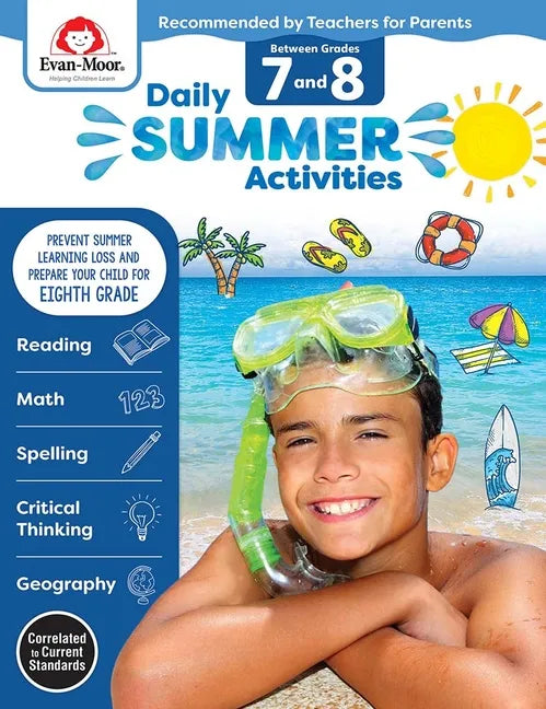 Daily Summer Activities: Between 7th Grade and 8th Grade, Grade 7 - 8 Workbook - Paperback