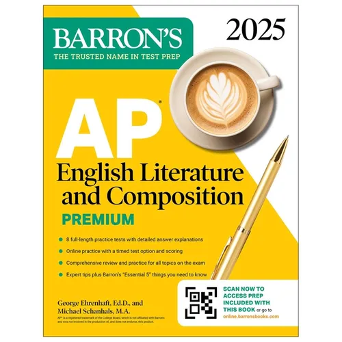AP English Literature and Composition Premium, 2025: Prep Book with 8 Practice Tests + Comprehensive Review + Online Practice - Paperback