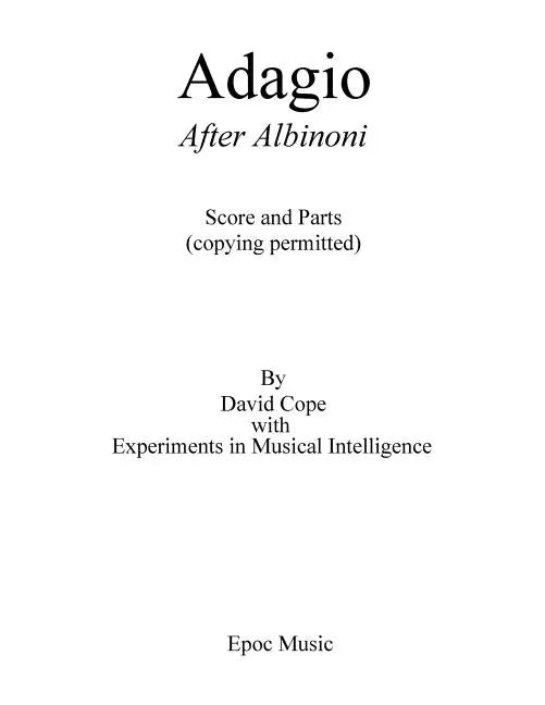 Adagio: After Albinoni - Paperback
