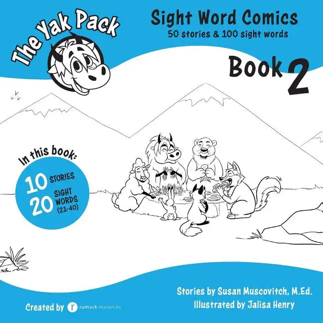 The Yak Pack: Sight Word Comics: Book 2: Comic Books to Practice Reading Dolch Sight Words (21-40) - Paperback