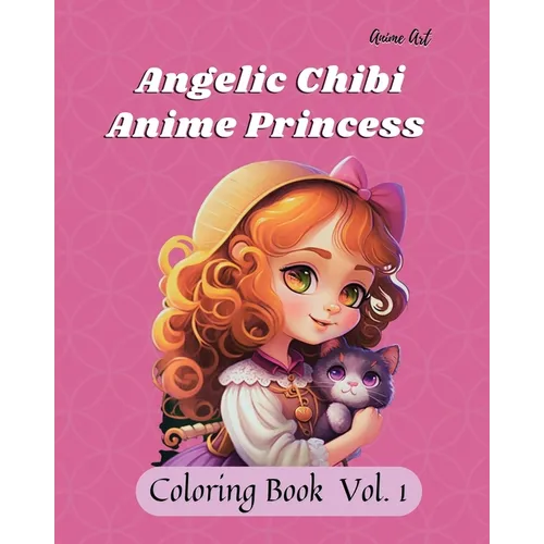 Anime Art Angelic Chibi Anime Princess Coloring Book: 40 high-quality easy-to-color pages for anime manga fans ages 4-10 - Paperback