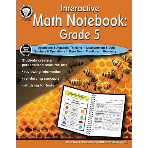 Interactive Math Notebook Resource Book, Grade 5 - Paperback