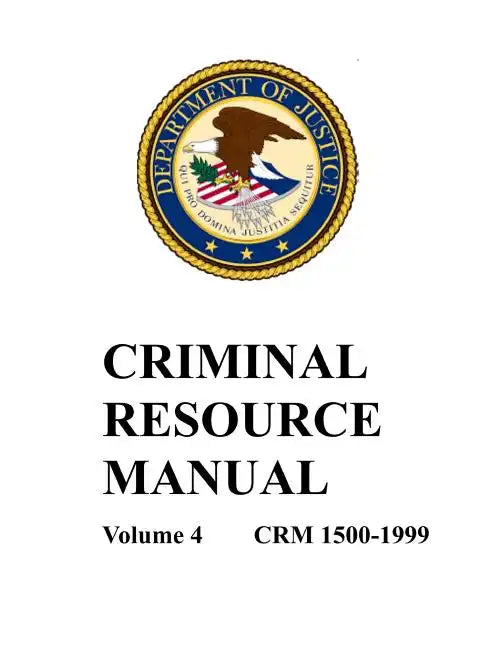 Criminal Resource Manual: 1500-1999 - Paperback