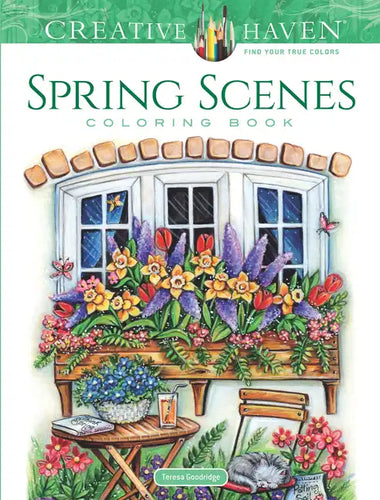 Creative Haven Spring Scenes Coloring Book - Paperback