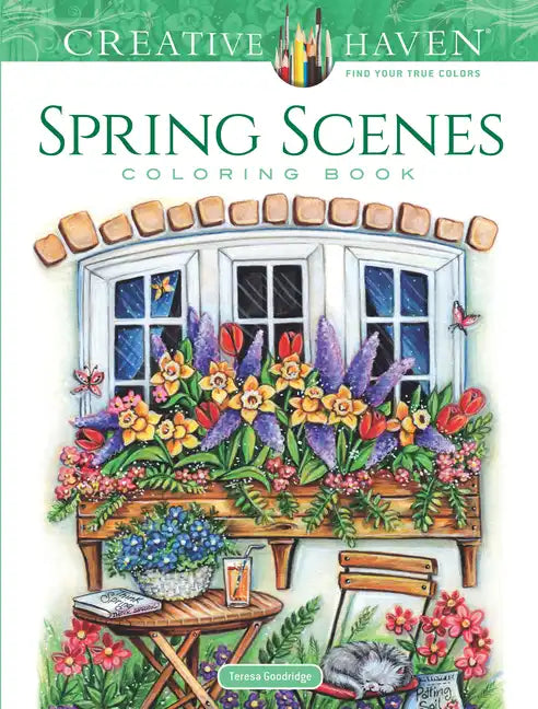 Creative Haven Spring Scenes Coloring Book - Paperback