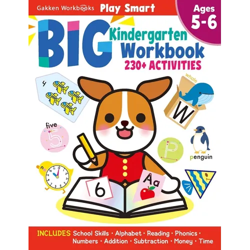 Play Smart Big Kindergarten Workbook: 240pages, Ages 5 to 6 - Paperback