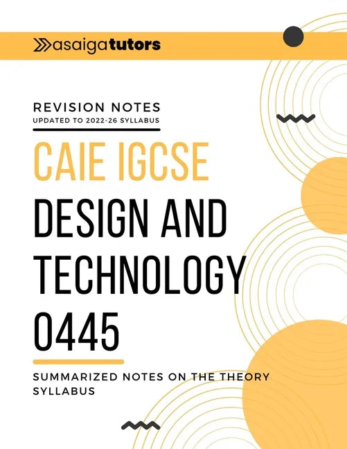 Design and Technology - Resistant Materials: Student Revision Notes - Cambridge - IGCSE - Paperback