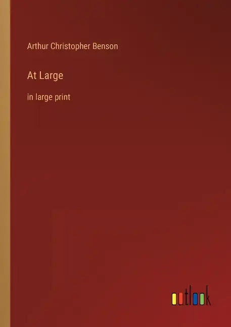 At Large: in large print - Paperback