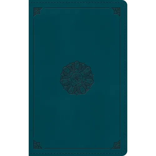 ESV Giant Print Personal Size Bible, Red Letter (Trutone, Deep Teal, Emblem Design) - Imitation Leather