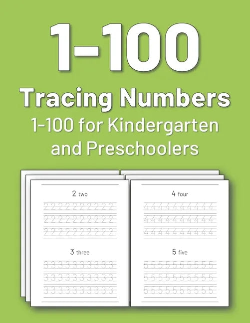 Tracing Numbers 1-100 for Kindergarten and Preschoolers: Numbers tracing book for preschoolers and kids, practice tracing numbers 1-100 - Paperback