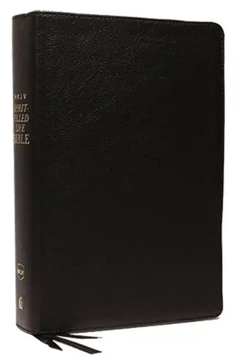 NKJV, Spirit-Filled Life Bible, Third Edition, Genuine Leather, Black Indexed, Red Letter Edition, Comfort Print: Kingdom Equipping Through the Power - Leather