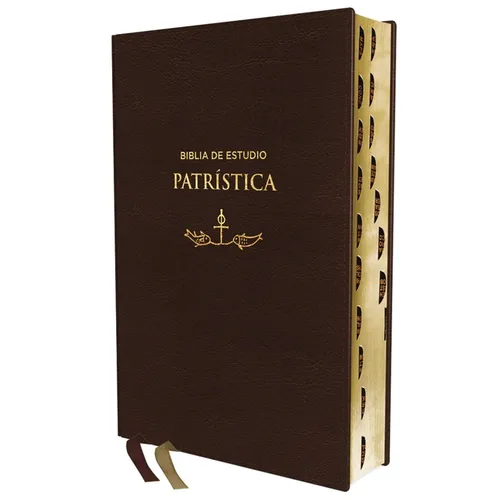 Rvr, Biblia de Estudio Patrística, Leathersoft, Marrón, Interior a DOS Colores, Con Índice, Palabras de Jesús En Rojo, Comfort Print: La Sabiduría del - Leather