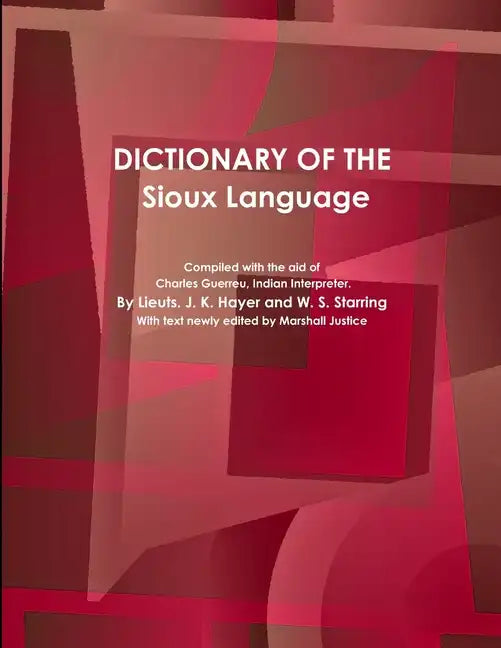 Dictionary of the Sioux Language - Paperback