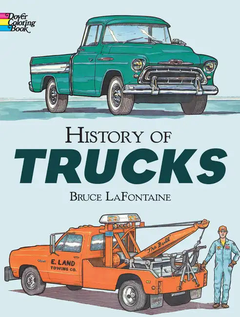History of Trucks Coloring Book - Paperback