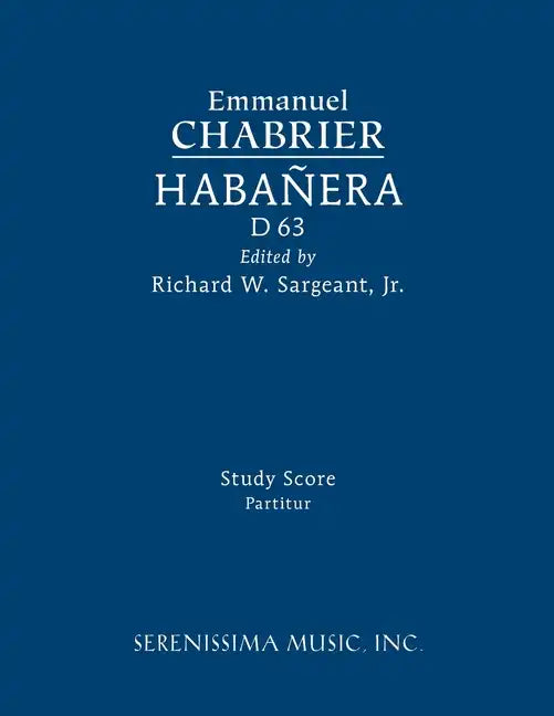 Habanera, D 63: Study score - Paperback