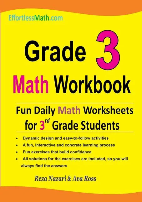 Grade 3 Math Workbook: Fun Daily Math Worksheets for 3rd Grade Students - Paperback