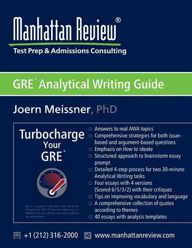 Manhattan Review GRE Analytical Writing Guide: Answers to Real AWA Topics - Paperback