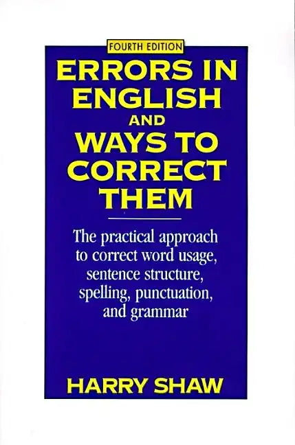 Errors in English and Ways to Correct Them - Paperback