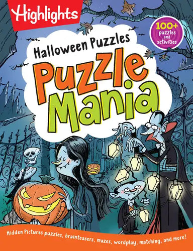 Halloween Puzzles: Halloween Kids Puzzle Book with Over 100 Mazes, Matching Games, Wordplay and More Halloween Fun for Kids 6 and Older - Paperback