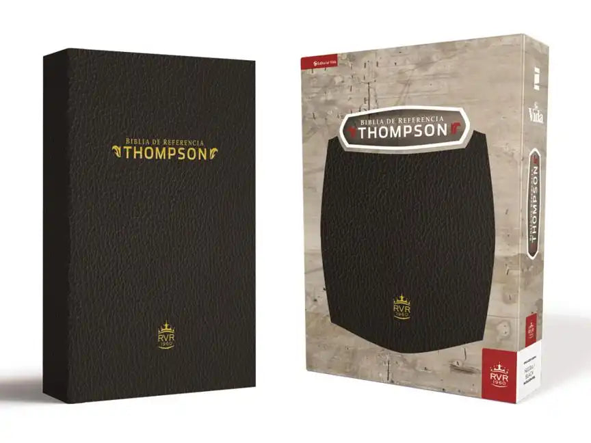Rvr60, Biblia de Referencia Thompson, Piel Reciclada, Negro - Leather