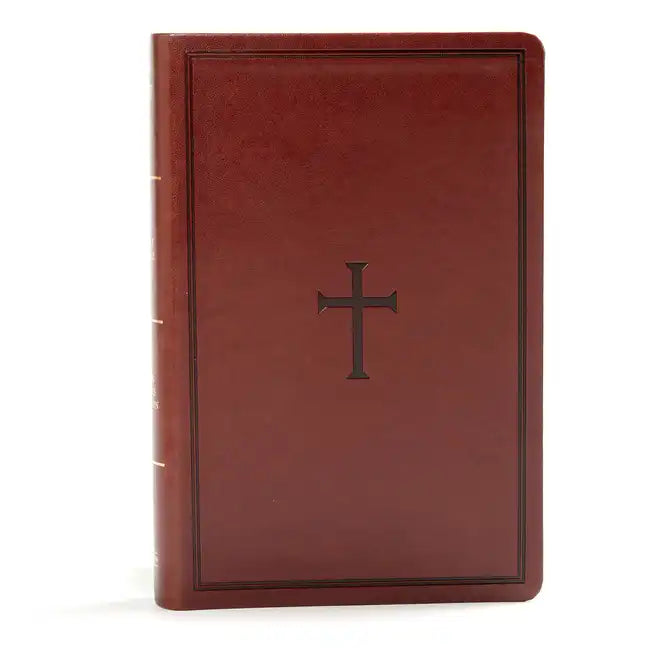 KJV Large Print Personal Size Reference Bible, Brown Leathertouch - Imitation Leather