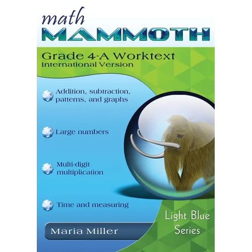 Math Mammoth Grade 4-A Worktext, International Version - Paperback