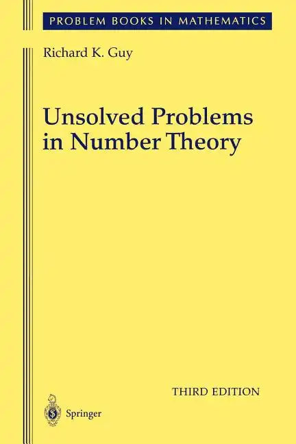 Unsolved Problems in Number Theory - Paperback
