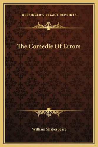 The Comedie Of Errors - Hardcover