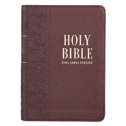 KJV Compact Large Print LL Brown - Leather
