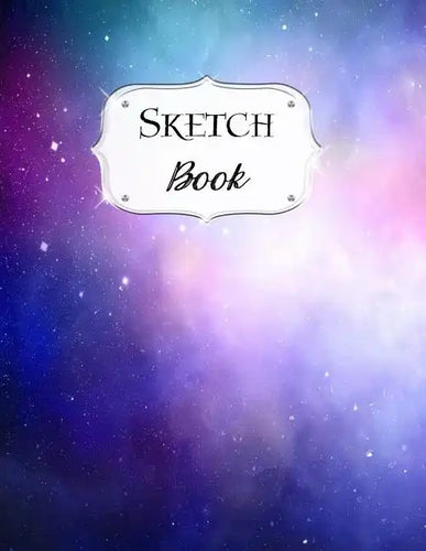 Sketch Book: Galaxy Sketchbook Scetchpad for Drawing or Doodling Notebook Pad for Creative Artists #7 Blue Purple Pink - Paperback