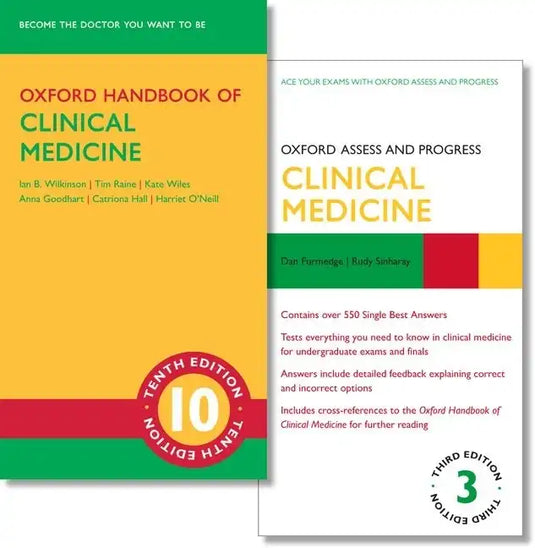 Oxford Handbook of Clinical Medicine 10th Edition and Oxford Assess and Progress Clinical Medicine 3rd Edition Set - Paperback