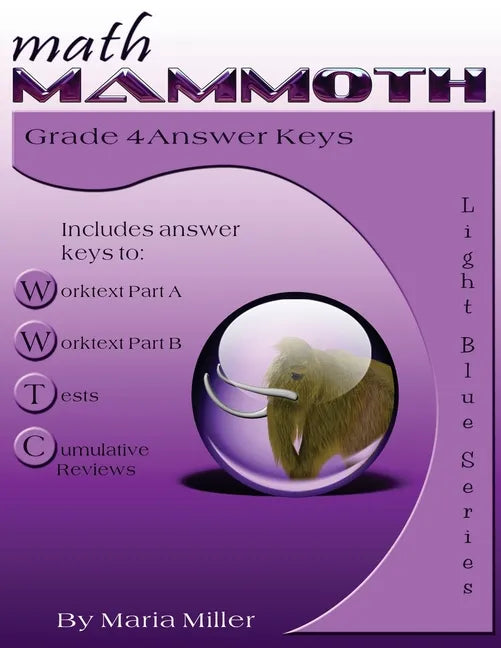 Math Mammoth Grade 4 Answer Keys - Paperback