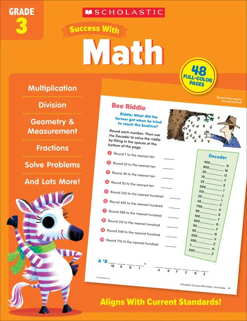 Scholastic Success with Math Grade 3 Workbook - Paperback