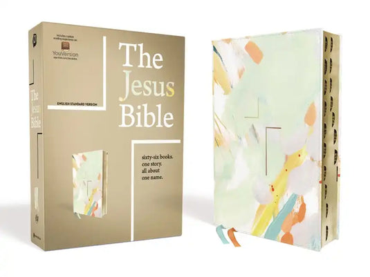 The Jesus Bible, ESV Edition, Leathersoft, Multi-Color/Teal, Indexed - Imitation Leather