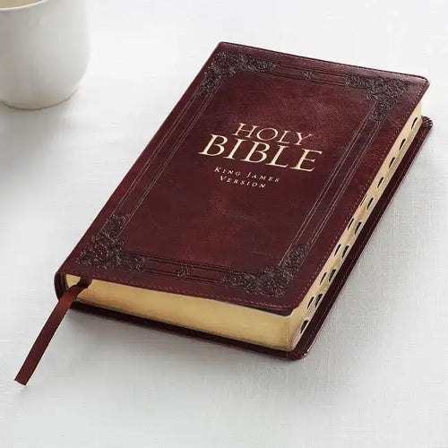 KJV Standard Size Thumb Index Edition: Burgundy - Imitation Leather