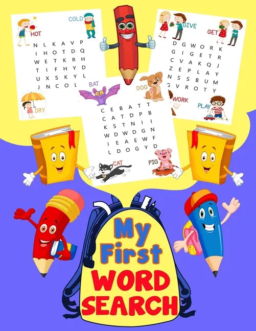 My First Word Search: Fun First Words with Illustrations for kids 4-6 - Paperback