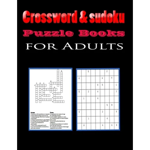 Crossword & sudoku Puzzle Books for Adults: Fun and Relaxing Puzzles with Solutions: Crossword, sudoku 8,5
