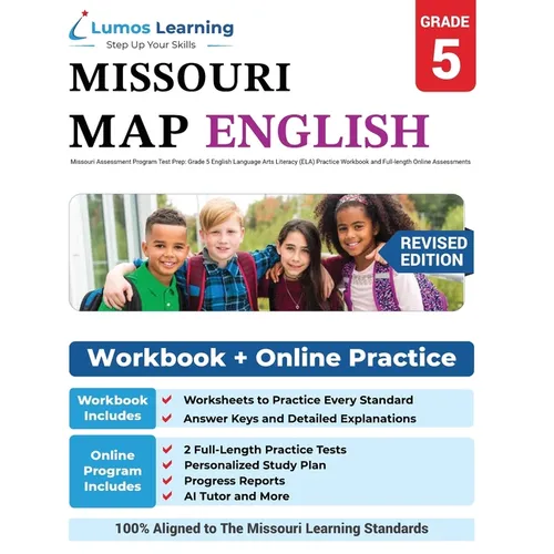 Missouri Assessment Program Test Prep: Grade 5 English Language Arts Literacy (ELA) Practice Workbook and Full-length Online Assessments: MAP Study Gu - Paperback